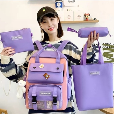 1개 배낭에서 학생 캔버스 4는 여자 소년들을 위한 학교 백 세트에서  설정합니다